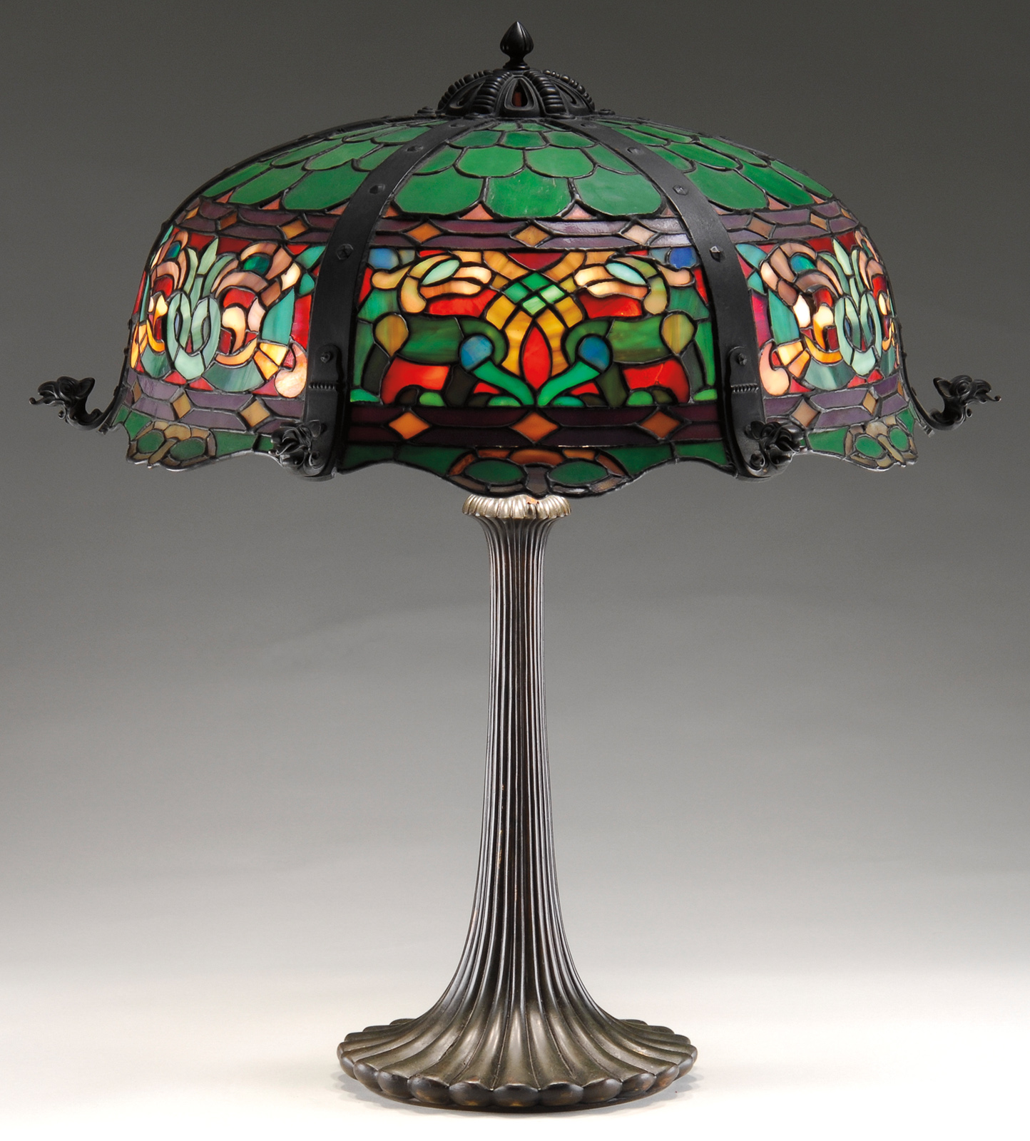 Untitled Doent Dufner Kimberly Co New York Leaded Table Lamp 1905 1911 Photo James D Julia Auctioneers