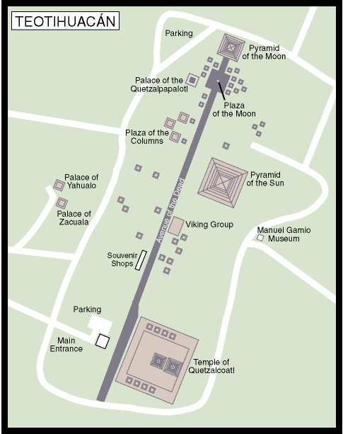 mapa de Teotihuacan