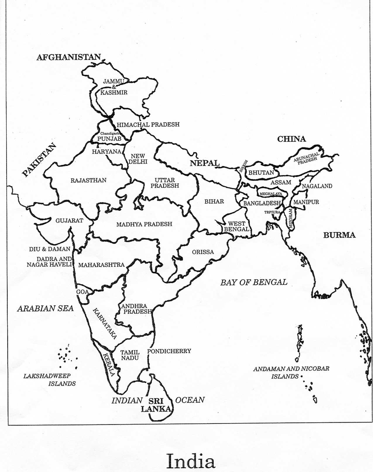 How To Draw India Map