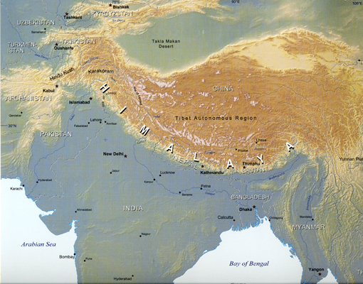 Himalayas Map