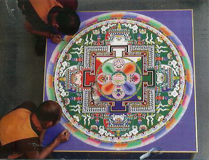 completed sand Tibetan style mandala.