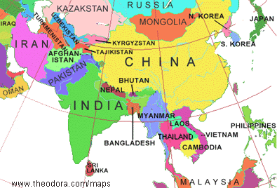 world map himalayan mountains location