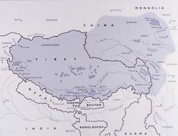 Тибет политическая карта мира