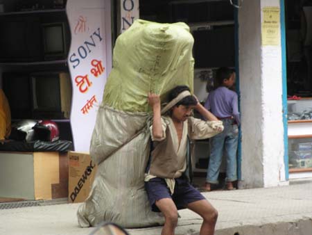 np man carrying load