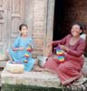 np nepali women knitting
